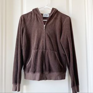 Juicy Couture Y2K Terry Chocolate Brown Hoodie